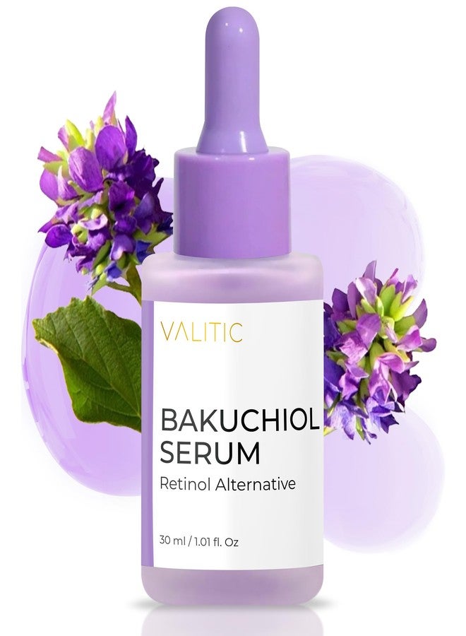 VALITIC Bakuchiol Serum - Retinol Alternative Face Serum - Facial Anti Aging Treatment, Hydrating and Evening Skin Tone - Niacinamide, Hyaluronic Acid, Peptides, Vitamin C, Squalane, 30ml 1.01 fl oz - Image 1